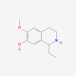 molecular formula C12H17NO2 B11896302 1-Ethyl-6-methoxy-1,2,3,4-tetrahydroisoquinolin-7-ol 