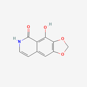 molecular formula C10H7NO4 B11896303 4-Hydroxy-[1,3]dioxolo[4,5-g]isoquinolin-5(6H)-one CAS No. 62761-37-9