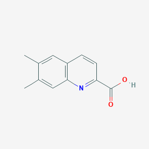 molecular formula C12H11NO2 B11896319 6,7-Dimethylquinoline-2-carboxylic acid 