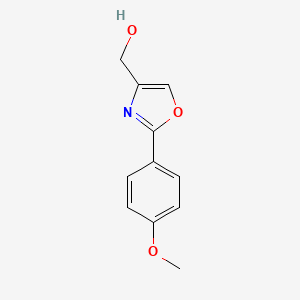 molecular formula C11H11NO3 B11896401 [2-(4-Methoxy-phenyl)-oxazol-4-YL]-methanol 