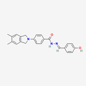 4-(5,6-dimethyl-1,3-dihydro-2H-isoindol-2-yl)-N'-(4-hydroxybenzylidene)benzohydrazide