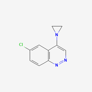 molecular formula C10H8ClN3 B11896432 4-(1-Aziridinyl)-6-chlorocinnoline CAS No. 68211-04-1