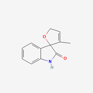 molecular formula C12H11NO2 B11896477 3-Methyl-spiro[furan-2(5H),3'-[3H]indol]-2'(1'H)-one CAS No. 882041-51-2