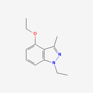 molecular formula C12H16N2O B11896483 4-ethoxy-1-ethyl-3-methyl-1H-indazole 