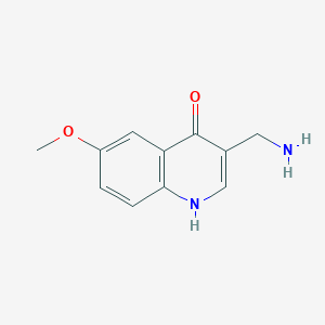 molecular formula C11H12N2O2 B11896552 3-(Aminomethyl)-6-methoxyquinolin-4(1H)-one CAS No. 721429-74-9