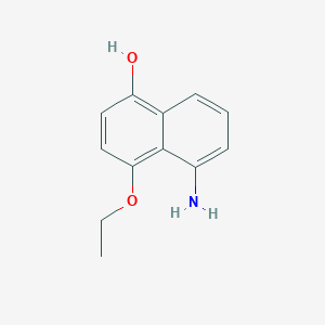 molecular formula C12H13NO2 B11896567 5-Amino-4-ethoxynaphthalen-1-ol 