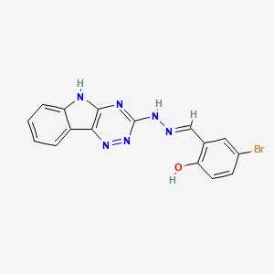 molecular formula C16H11BrN6O B1189660 4-Bromo-2-[(9H-1,3,4,9-tetraaza-fluoren-2-yl)-hydrazonomethyl]-phenol 