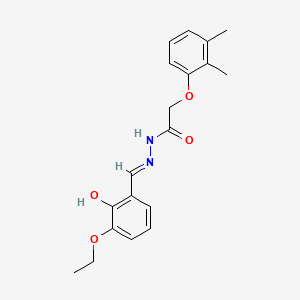 molecular formula C19H22N2O4 B1189661 2-(2,3-dimethylphenoxy)-N'-(3-ethoxy-2-hydroxybenzylidene)acetohydrazide 