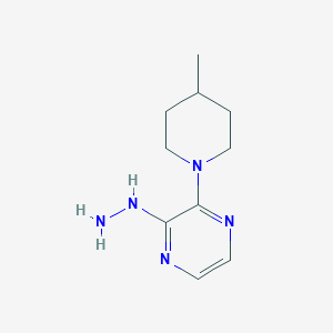 2-Hydrazinyl-3-(4-methylpiperidin-1-yl)pyrazine