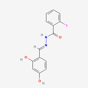 molecular formula C14H11IN2O3 B1189664 N'-(2,4-dihydroxybenzylidene)-2-iodobenzohydrazide 
