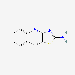 molecular formula C10H7N3S B11896654 Thiazolo[4,5-b]quinolin-2-amine 