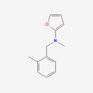 molecular formula C13H15NO B11896696 N-Methyl-N-(2-methylbenzyl)furan-2-amine 