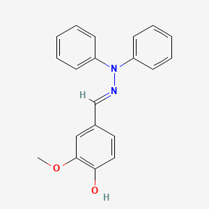 molecular formula C20H18N2O2 B1189671 4-(Diphenyl-hydrazonomethyl)-2-methoxy-phenol 