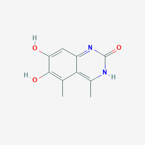 molecular formula C10H10N2O3 B11896717 4,5-Dimethylquinazoline-2,6,7-triol 