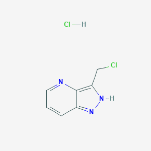 molecular formula C7H7Cl2N3 B11896725 3-(Chloromethyl)-1H-pyrazolo[4,3-b]pyridine hydrochloride 