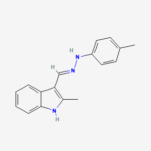 molecular formula C17H17N3 B1189673 2-methyl-1H-indole-3-carbaldehyde (4-methylphenyl)hydrazone 