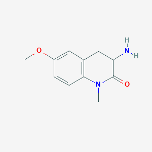 molecular formula C11H14N2O2 B11896760 3-Amino-6-methoxy-1-methyl-3,4-dihydroquinolin-2(1H)-one 