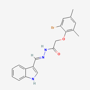 2-(2-bromo-4,6-dimethylphenoxy)-N'-(1H-indol-3-ylmethylene)acetohydrazide