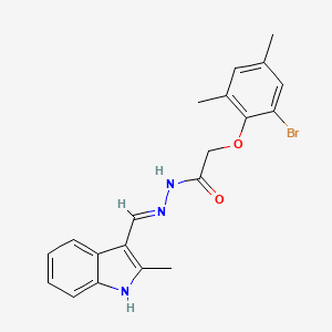 2-(2-bromo-4,6-dimethylphenoxy)-N'-[(2-methyl-1H-indol-3-yl)methylene]acetohydrazide