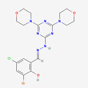 3-Bromo-5-chloro-2-hydroxybenzaldehyde [4,6-di(4-morpholinyl)-1,3,5-triazin-2-yl]hydrazone