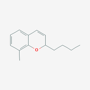 molecular formula C14H18O B11896867 2-Butyl-8-methyl-2H-chromene 