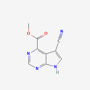 Methyl 5-cyano-7H-pyrrolo[2,3-D]pyrimidine-4-carboxylate