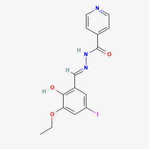 N'-(3-ethoxy-2-hydroxy-5-iodobenzylidene)isonicotinohydrazide