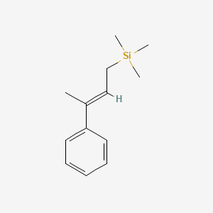 molecular formula C13H20Si B11896914 (E)-Trimethyl(3-phenylbut-2-en-1-yl)silane 