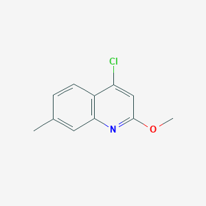 molecular formula C11H10ClNO B11896931 4-Chloro-2-methoxy-7-methylquinoline 