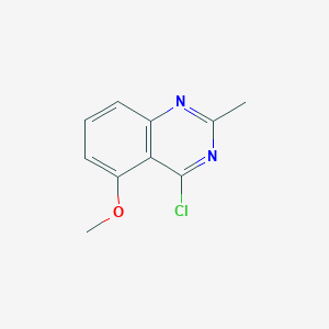 molecular formula C10H9ClN2O B11896937 4-Chloro-5-methoxy-2-methylquinazoline 