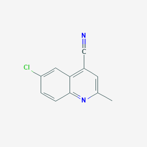 molecular formula C11H7ClN2 B11896978 6-Chloro-2-methylquinoline-4-carbonitrile 