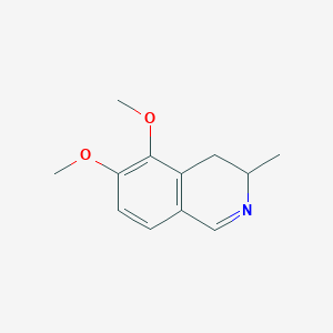 molecular formula C12H15NO2 B11896981 5,6-Dimethoxy-3-methyl-3,4-dihydroisoquinoline CAS No. 87665-07-4