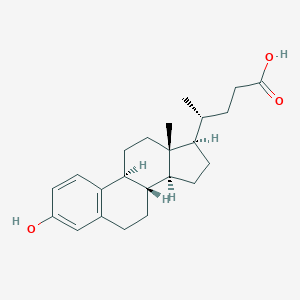 molecular formula C23H32O3 B011897 3-Hydroxy-19-nor-1,3,5(10)-cholatrien-24-oic acid CAS No. 100772-18-7