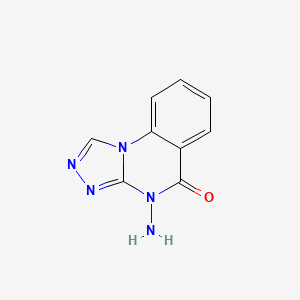 molecular formula C9H7N5O B11897037 4-amino-[1,2,4]triazolo[4,3-a]quinazolin-5(4H)-one CAS No. 112617-23-9