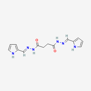 molecular formula C14H16N6O2 B1189704 N'1,N'4-bis(1H-pyrrol-2-ylmethylene)succinohydrazide 