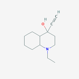 molecular formula C13H21NO B11897040 1-Ethyl-4-ethynyldecahydro-4-quinolinol CAS No. 62233-42-5