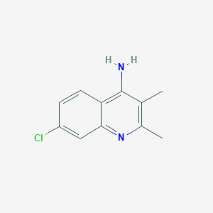 molecular formula C11H11ClN2 B11897064 7-Chloro-2,3-dimethylquinolin-4-amine 