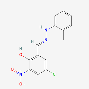 molecular formula C14H12ClN3O3 B1189707 5-Chloro-2-hydroxy-3-nitrobenzaldehyde (2-methylphenyl)hydrazone 