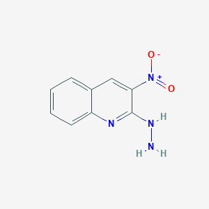 molecular formula C9H8N4O2 B11897083 2-Hydrazinyl-3-nitroquinoline CAS No. 23589-58-4