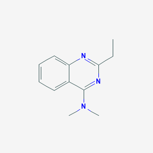 molecular formula C12H15N3 B11897106 2-Ethyl-N,N-dimethylquinazolin-4-amine 