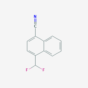 molecular formula C12H7F2N B11897120 1-Cyano-4-(difluoromethyl)naphthalene 