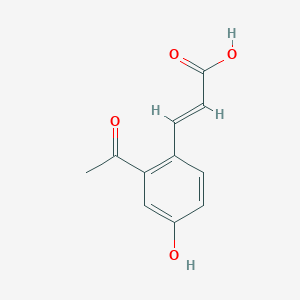 molecular formula C11H10O4 B11897125 2-Acetylcoumaricacid 