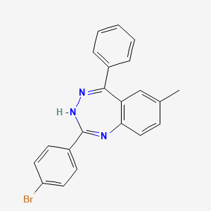 molecular formula C21H16BrN3 B1189715 2-(4-bromophenyl)-7-methyl-5-phenyl-3H-1,3,4-benzotriazepine 