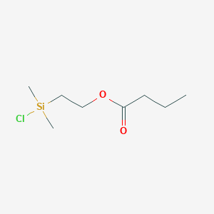 molecular formula C8H17ClO2Si B11897160 2-(Chlorodimethylsilyl)ethyl butyrate 