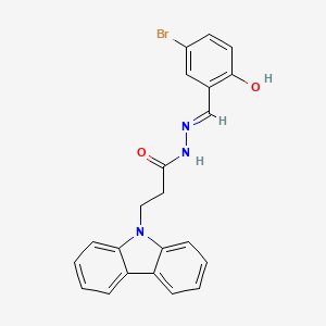 3-Carbazol-9-yl-propionic acid (5-bromo-2-hydroxy-benzylidene)-hydrazide