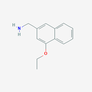 molecular formula C13H15NO B11897173 (4-Ethoxynaphthalen-2-yl)methanamine 