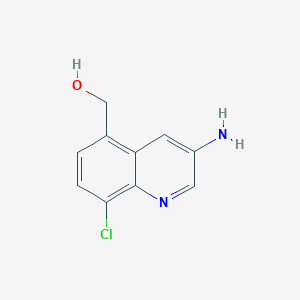 molecular formula C10H9ClN2O B11897191 (3-Amino-8-chloroquinolin-5-yl)methanol 