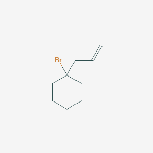 molecular formula C9H15Br B11897225 1-Bromo-1-prop-2-enylcyclohexane 