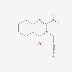 molecular formula C11H13N3O B11897239 2-Amino-3-(prop-2-yn-1-yl)-5,6,7,8-tetrahydroquinazolin-4(3H)-one 