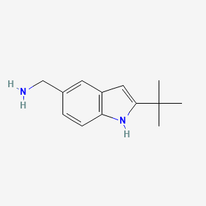 molecular formula C13H18N2 B11897313 (2-(tert-Butyl)-1H-indol-5-yl)methanamine 